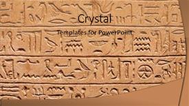  Presentation with sandstone tiles - Audience pleasing presentation theme consisting of egiptian hieroglyphs carved in sandstone backdrop and a coral colored foreground