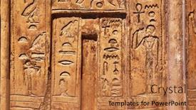  Presentation with sandstone - PPT layouts consisting of egiptian-hieroglyphs-carved-in-sandstone background and a coral colored foreground