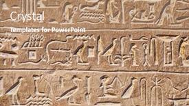  Presentation with sandstone - Presentation theme enhanced with egiptian-hieroglyphs-carved-in-sandstone background and a coral colored foreground