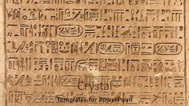  Presentation with sandstone - Amazing theme having egiptian-hieroglyphs-carved-in-sandstone backdrop and a coral colored foreground