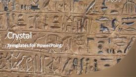  Presentation with sandstone tiles - Presentation theme enhanced with egiptian hieroglyphs carved in sandstone background and a coral colored foreground