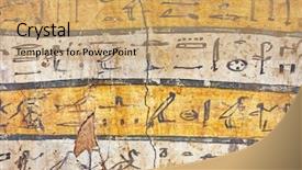  Presentation with sandstone - PPT theme with egiptian hieroglyphs carved in sandstone background and a coral colored foreground