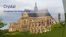  Presentation with saint - Audience pleasing PPT layouts consisting of eglise saint-eustache church paris france backdrop and a sky blue colored foreground
