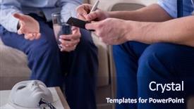  Presentation with on visiting to thirupathi - Cool new PPT theme with ego psychology - young woman visiting male psychologist backdrop and a  colored foreground