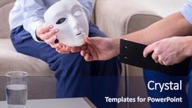  Presentation with on visiting to thirupathi - Amazing slide set having ego psychology - young woman visiting male psychologist backdrop and a  colored foreground