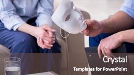  Presentation with love - Theme featuring ego psychology - young woman visiting male psychologist background and a  colored foreground