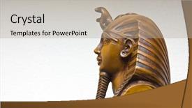  Presentation with ancient egypt - Beautiful PPT theme featuring egypt concept image backdrop and a mint green colored foreground