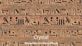  Presentation with ancient egypt - Amazing slide set having egypt hieroglyphs on the ancient backdrop and a coral colored foreground