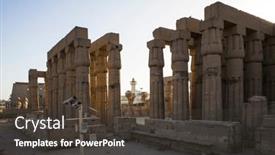  Presentation with architecture mosque - Presentation theme having egypt-luxor-temple-colonnade and a  colored foreground