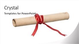  Presentation with papyrus - Cool new slides with egypt papyrus - document with red ribbon isolated backdrop and a white colored foreground