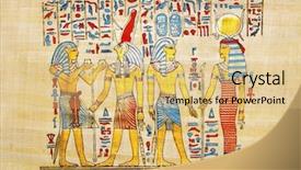  Presentation with papyrus - Beautiful theme featuring egypt papyrus - egyptian parchment backdrop and a yellow colored foreground