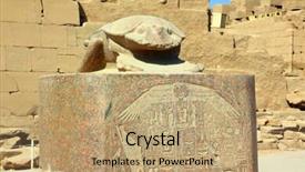  Presentation with karnak - Audience pleasing theme consisting of dung beetle - egypt scarabaeus monument in luxor backdrop and a coral colored foreground