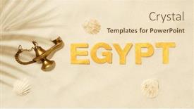  Presentation with oil lamp - Slide set featuring egypt-text-and-old-magical background and a lemonade colored foreground