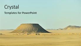  Presentation with egypt - Beautiful theme featuring egypt-the-nubian-desert backdrop and a soft green colored foreground