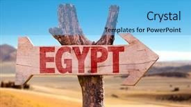  Presentation with egypt - Amazing presentation having egypt wooden sign with dry background backdrop and a light blue colored foreground