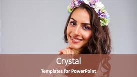  Presentation with arabic woman - Presentation design consisting of egyptian - close up face young arabic background and a tawny brown colored foreground