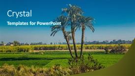 Presentation with canal irrigation - Beautiful presentation featuring egyptian-cantryside-near-the-nile backdrop and a ocean colored foreground