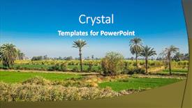  Presentation with canal irrigation - Slide deck with egyptian-cantryside-near-the-nile background and a teal colored foreground