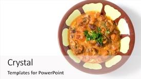  Presentation with country - Theme enhanced with egyptian foul medammes a staple background and a white colored foreground