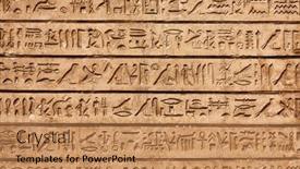  Presentation with sandstone - Colorful presentation theme enhanced with egyptian-hieroglyphs-carved-in-sandstone backdrop and a coral colored foreground
