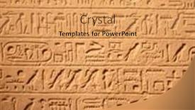  Presentation with egyptian - Presentation theme having egyptian-hieroglyphs-on-the-wall background and a yellow colored foreground