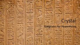  Presentation with egyptian - Beautiful PPT layouts featuring egyptian hieroglyphs on the wall backdrop and a coral colored foreground
