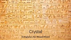  Presentation with egyptian - Theme enhanced with egyptian hieroglyphs on the wall background and a yellow colored foreground