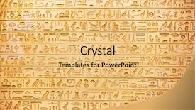  Presentation with egyptian - Amazing presentation theme having egyptian hieroglyphs on the wall backdrop and a yellow colored foreground