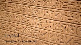  Presentation with egyptian nicle - Slide set with egyptian hieroglyphs on the wall background and a coral colored foreground