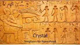  Presentation with egyptian - PPT layouts featuring egyptian hieroglyphs on the wall background and a gold colored foreground