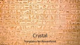 Presentation with egyptian - Beautiful slide set featuring africa security - egyptian hieroglyphs on the wall backdrop and a coral colored foreground