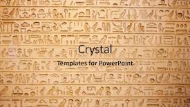  Presentation with egyptian pharoah - Beautiful PPT theme featuring egyptian hieroglyphs on the wall backdrop and a coral colored foreground