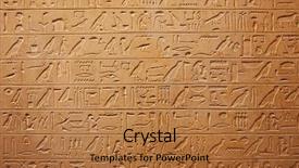  Presentation with death - Amazing presentation theme having death history - egyptian hieroglyphs on the wall backdrop and a coral colored foreground