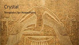  Presentation with egyptian - Colorful theme enhanced with egyptian hieroglyphs on the wall backdrop and a yellow colored foreground