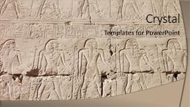  Presentation with karnak - Audience pleasing theme consisting of egyptian hieroglyphs pattern from karnak backdrop and a coral colored foreground