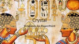  Presentation with papyrus - Presentation featuring egyptian papyrus background and a coral colored foreground