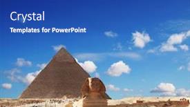 Presentation with pyramid - Cool new presentation theme with egyptian pyramid backdrop and a ocean colored foreground
