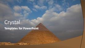  Presentation with pyramid - Theme consisting of egyptian-pyramid background and a gray colored foreground