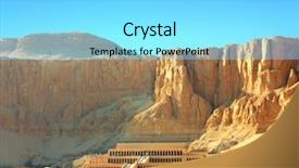  Presentation with ancient egypt - Colorful slide set enhanced with egyptian queen - famous ancient temple of hatshepsut backdrop and a arctic colored foreground