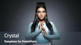  Presentation with egyptian man in make up - Cool new presentation with egyptian queen cleopatra - make up backdrop and a  colored foreground