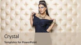  Presentation with egyptian - Beautiful theme featuring egyptian queen cleopatra - make up backdrop and a soft green colored foreground