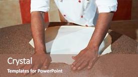  Presentation with waiter hand in white glove - Amazing slides having senior woman prayer faith backdrop and a violet colored foreground.