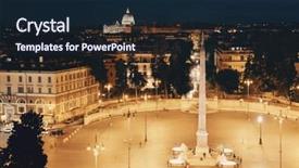  Presentation with history of rome - PPT theme consisting of egyptian restaurant - piazza del popolo at night background and a wine colored foreground