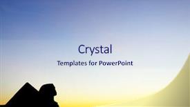  Presentation with egypt pyramid - Amazing theme having egyptian sphinx and pyramid backdrop and a lemonade colored foreground