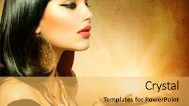  Presentation with egyptian - Cool new presentation theme with egyptian style woman with magic backdrop and a yellow colored foreground