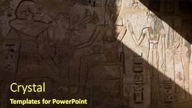  Presentation with pharaohs - Theme with egyptian-wall-relief-of-gods background and a wine colored foreground