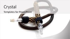  Presentation with hookah - Presentation enhanced with egyptians - egyptian hose with mouthpiece background and a white colored foreground