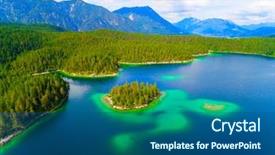  Presentation with pure water - Presentation theme featuring eibsee lake with pure water background and a ocean colored foreground
