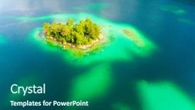  Presentation with pure water - Cool new presentation theme with eibsee lake with pure water backdrop and a ocean colored foreground