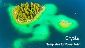  Presentation with pure water - Amazing presentation theme having eibsee lake with pure water backdrop and a ocean colored foreground